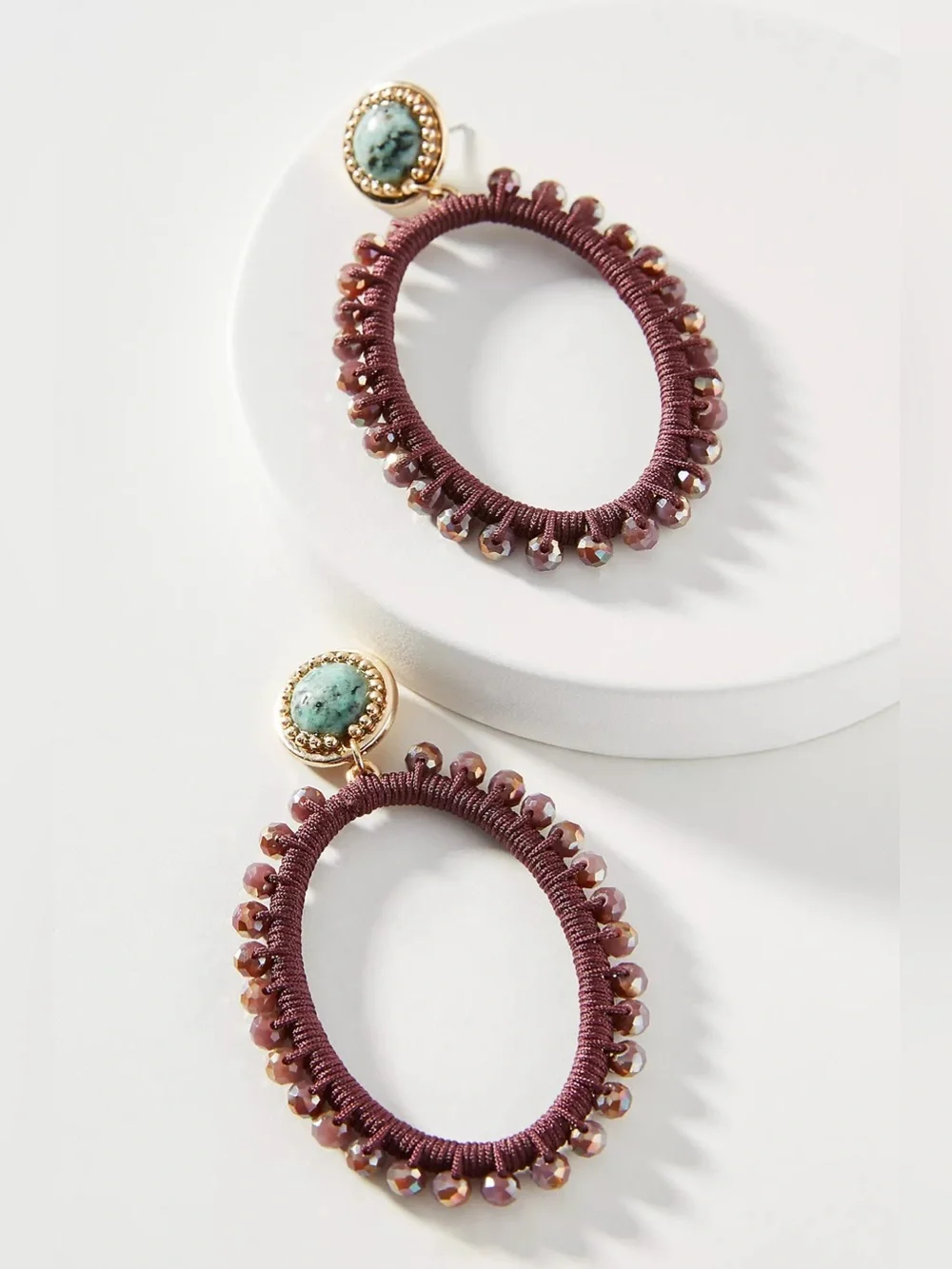 New Anthropologie Bryn Hooped Post Earrings